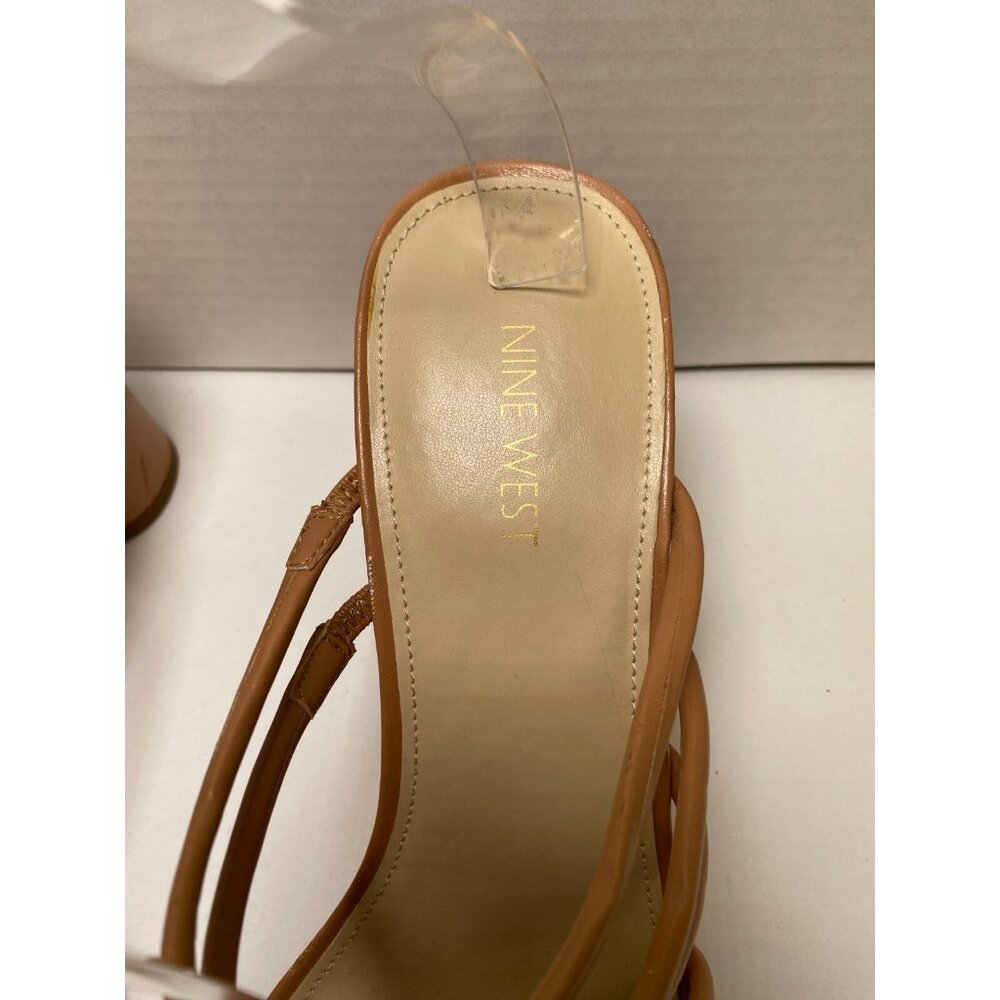 Nine West Girlie Women's Strappy Nude Sandal Heel s Sz 11 - Picture 4 of 8